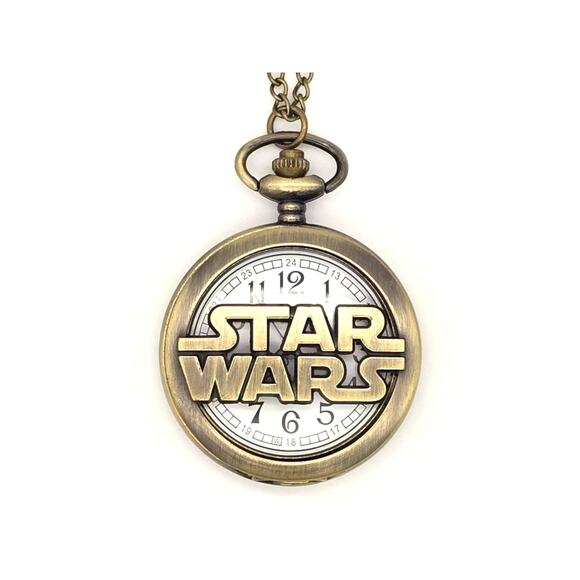 Intergalactic Pocket Watch - Sci-Fi Movie Gift for Jedi Fans Christmas Birthday - Picture 6 of 10